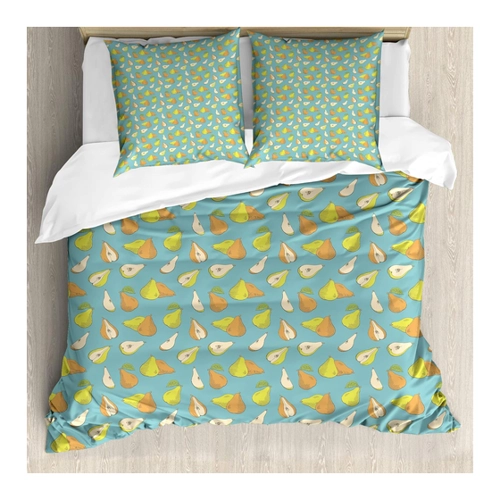 Bild von ABAKUHAUS Birne Bettbezug Set – Farbenfrohe Frucht für Ihr Schlafzimmer