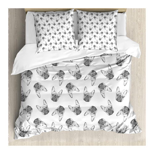 Bild von ABAKUHAUS Bulldogge Bettbezug Set für Einzelbetten