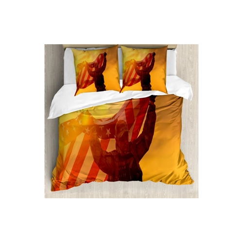Bild von Abakuhaus Bettwäsche Set mit Vereinigte Staaten Victory Flag Design