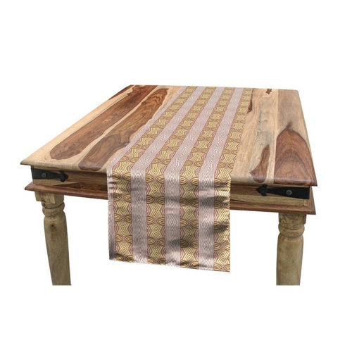 Bild von Abakuhaus Tischläufer Esszimmer Küche Rechteckiger Dekorativer Tischläufer, Abstrakt Pastellweinlese-Weich-Strudel