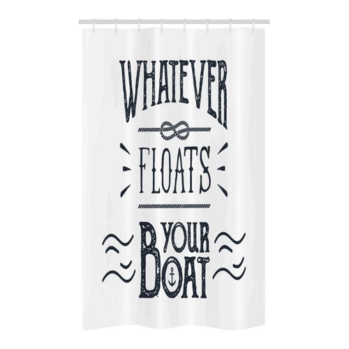 Bild von ABAKUHAUS Sprichwort Schmaler Duschvorhang - Psychologische Joy Typography
