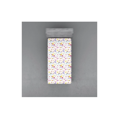 Bild von Abakuhaus Spannbettlaken Soft – Regenbogen Einhorn-Pegasus-Bonbons
