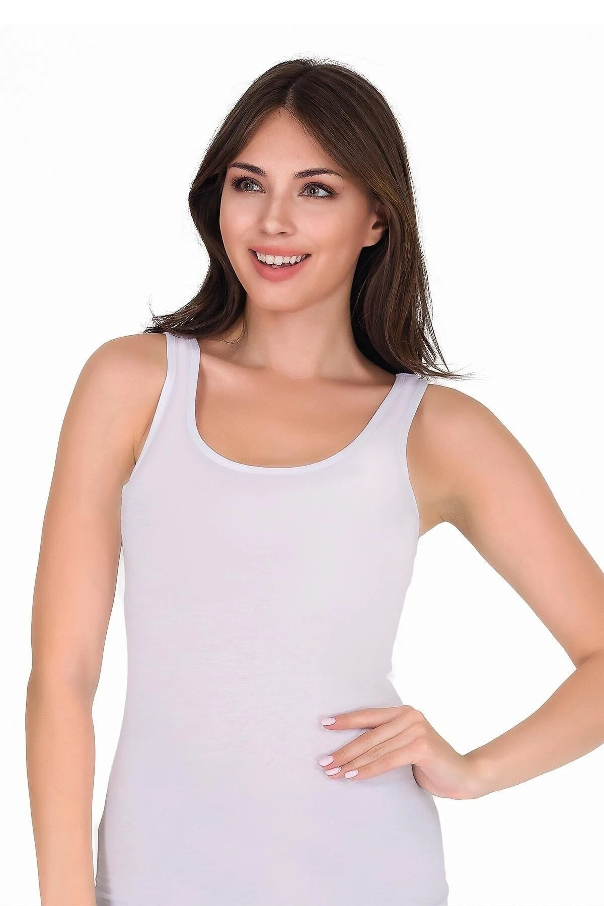 Bild von Sensu Unterhemd Aus Baumwoll-lycra Mit Dicken Trägern für Damen - 3XL