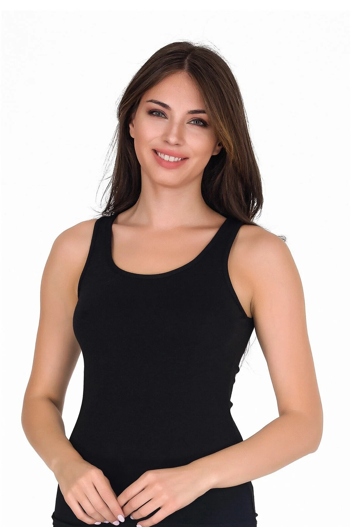 Bild von Sensu Unterhemd Aus Baumwoll-lycra Mit Dicken Trägern für Damen - 4XL