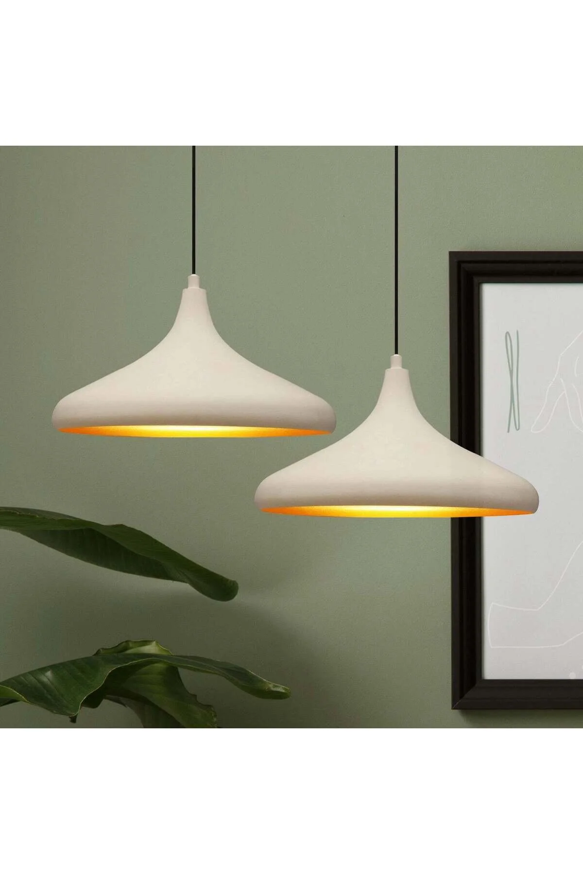 Bild von Bamyum Pendelleuchte Bamyum Pendelleuchte, Champion, 2x Metall Lampe Ø 35cm Deckenlampe, ohne Leuchtmittel