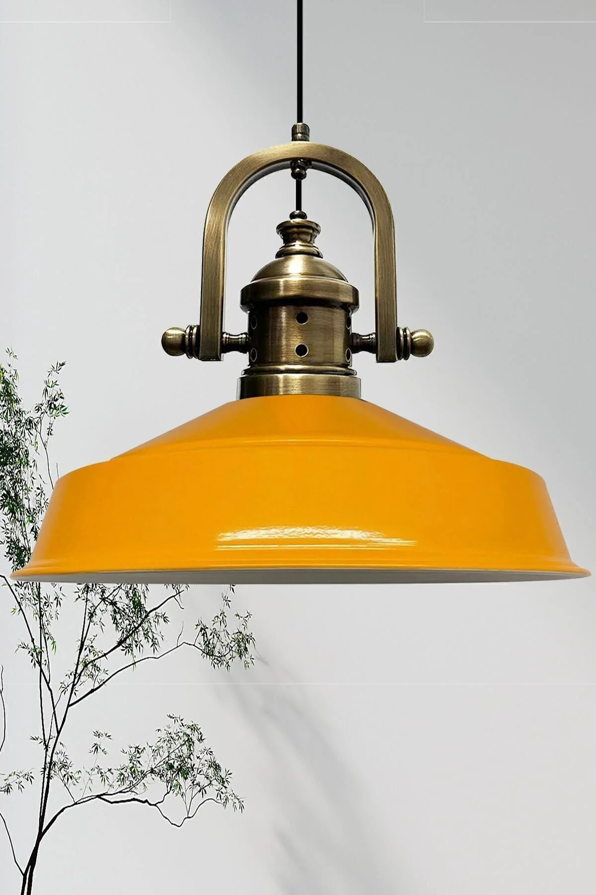 Bild von Bamyum Pendelleuchte Asletl Hängelampe Industrial aus Metall Ø41 cm, Pendelleuchte Esstisch, ohne Leuchtmittel