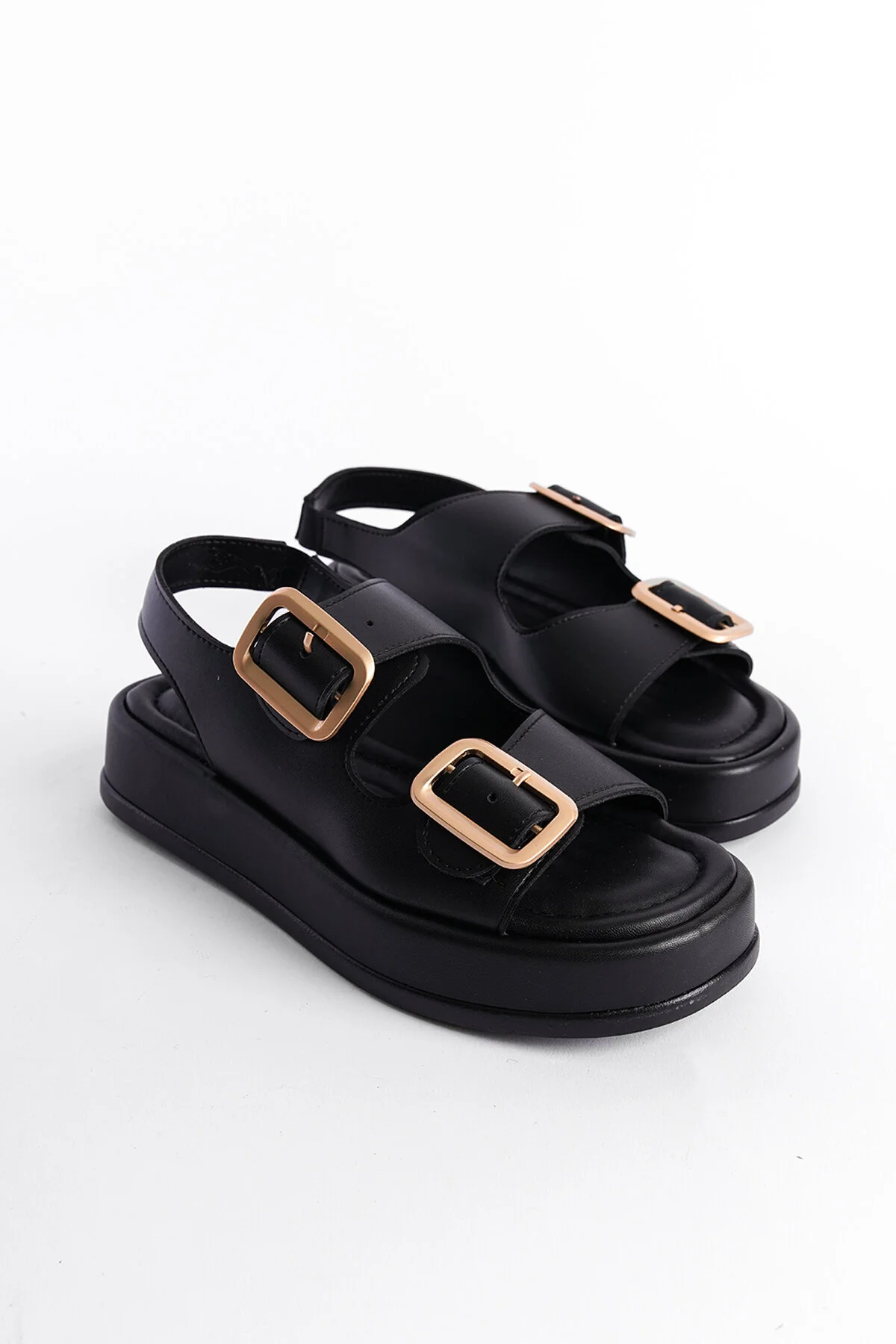 Bild von Capone Outfitters Sandalen Mit Keilabsatz Und Doppelter Riemenschnalle für Damen - 40