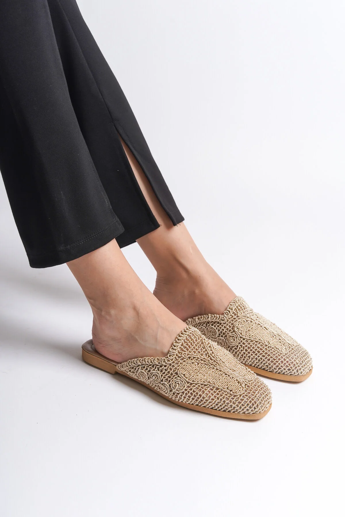 Bild von Capone Outfitters Pantolette Beige Flacher Absatz für Damen - 40