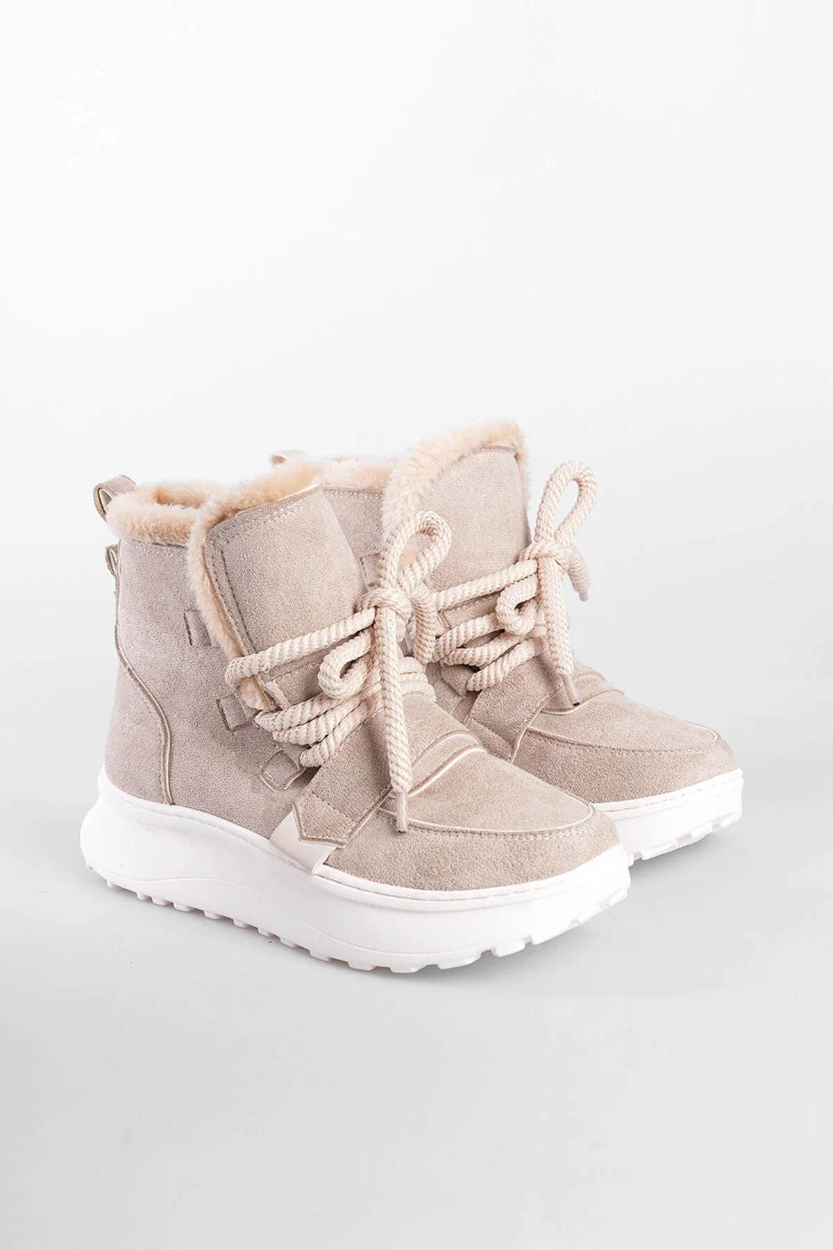 Bild von Capone Outfitters Schnürstiefel Aus Shearling-wildleder für Damen - 37
