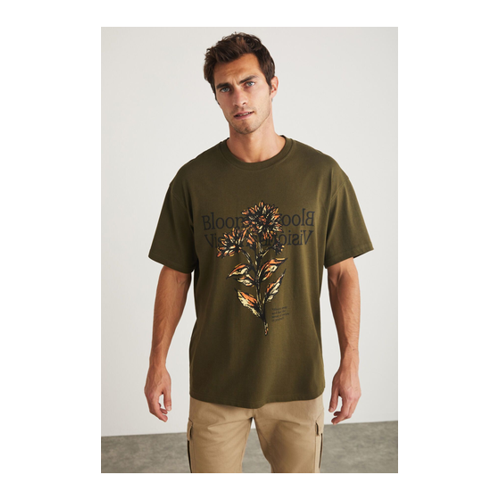 Bild von GRIMELANGE Sneill T-shirt - Khaki Herren T-Shirt
