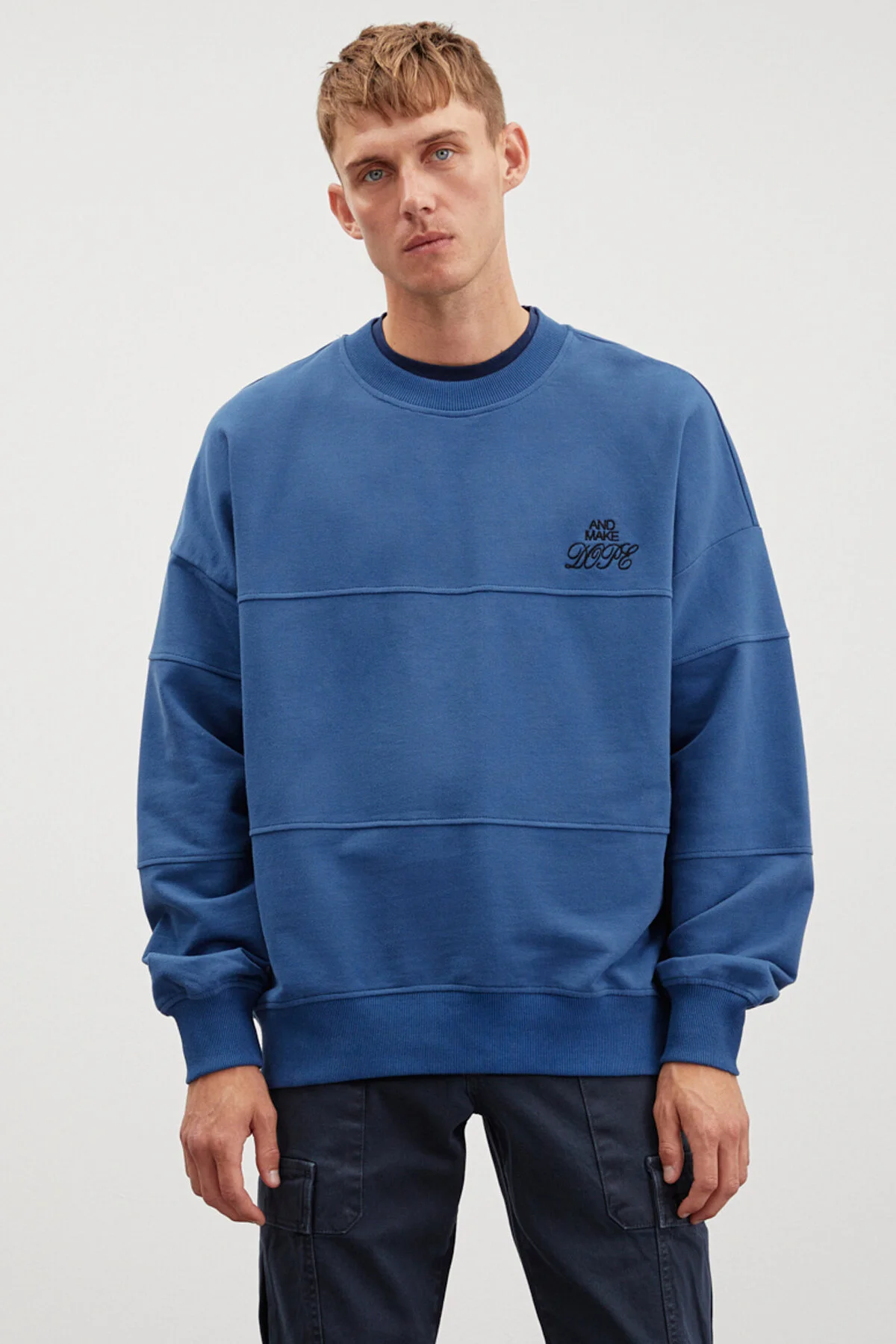 Bild von GRIMELANGE Kaylen Oversize-sweatshirt In Blau - L