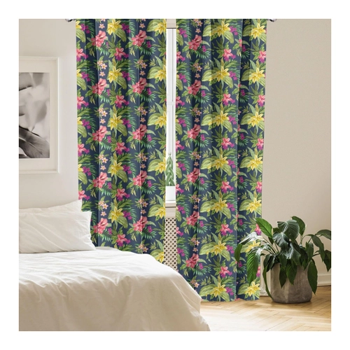Bild von ABAKUHAUS Luau Vorhänge, Floral Blooming Jungle