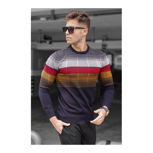 Bild von Madmext Marineblauer Rundhalspullover für Herren - M