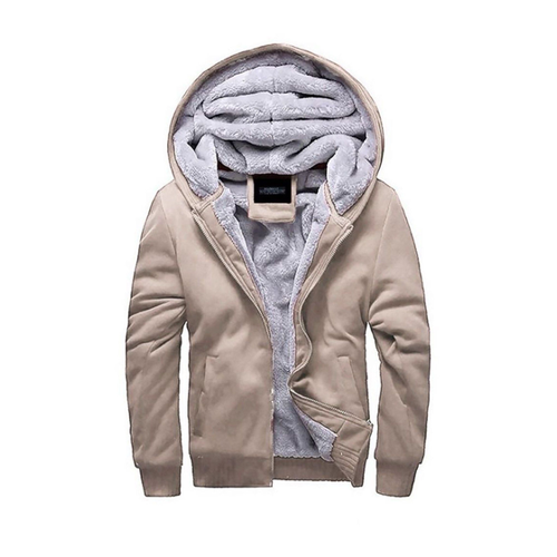 Bild von Madmext Pelzgefütterter Beige-Cardigan für Herren - 2XL