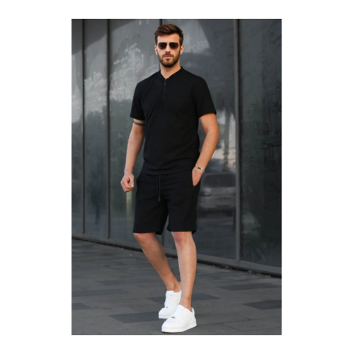 Bild von Madmext Schwarzes Regular-fit-shorts-set für Herren - XL