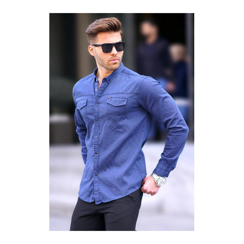 Bild von Madmext Saks Gabardine Hemd für Herren