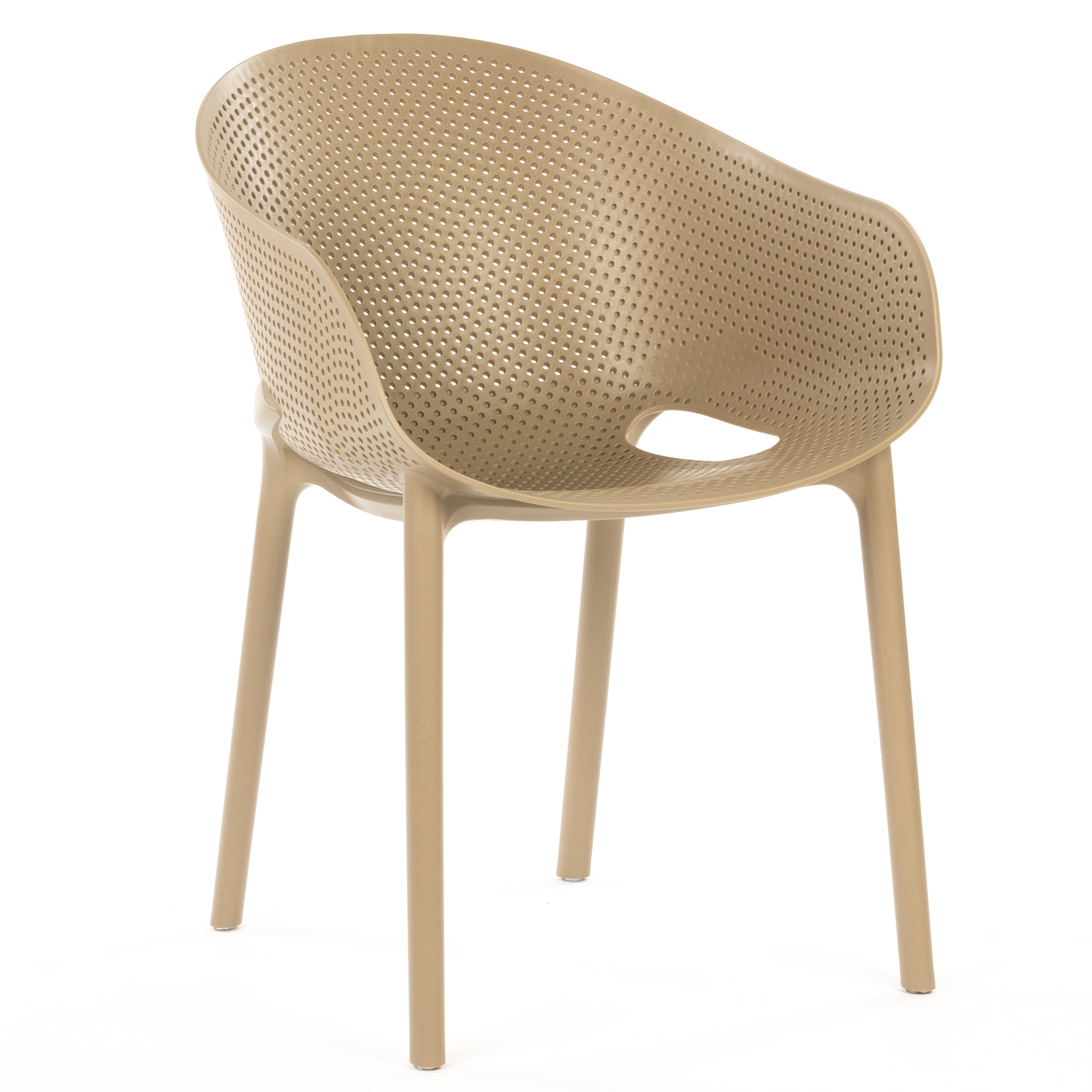 Bild von Siesta Sky Pro Gartensessel - mit Armlehne - Kunststoff - stapelbar - taupe