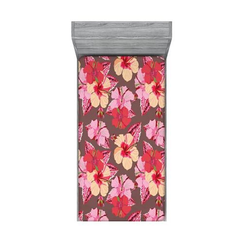 Bild von Abakuhaus Spannbettlaken Soft – Blumen Tropical Pinkish Blüten
