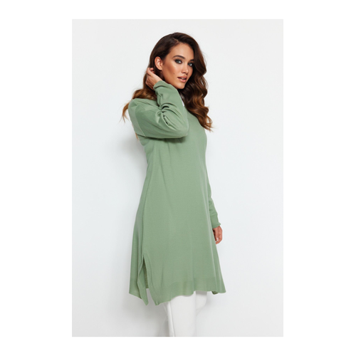 Bild von Trendyol Modest Mintgrüner Langer Strickpullover für Damen - M