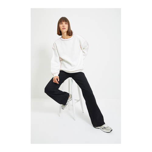 Bild von Stylisches ecru Farb-Sweatshirt für Damen von Trendyol