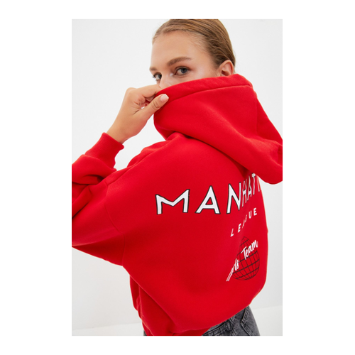 Bild von Stylisches Trendyol Collection Roter Rückendruck Sweatshirt für Damen