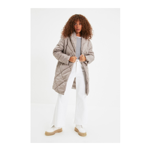 Bild von Trendyol Collection Steppmantel für Damen – Grau, Oversized und Modern