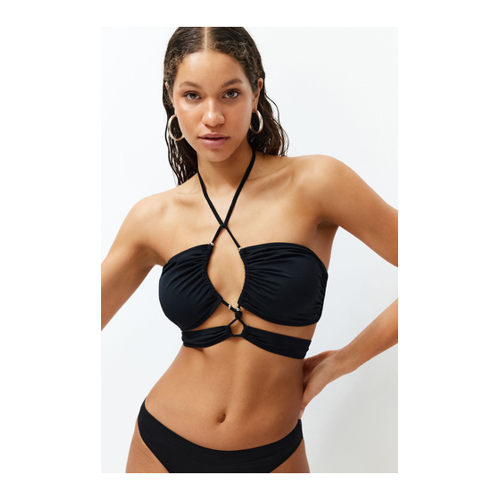 Bild von Trendyol Collection Schwarzes Trägerloses Tunnel-bikinioberteil für Damen - 38