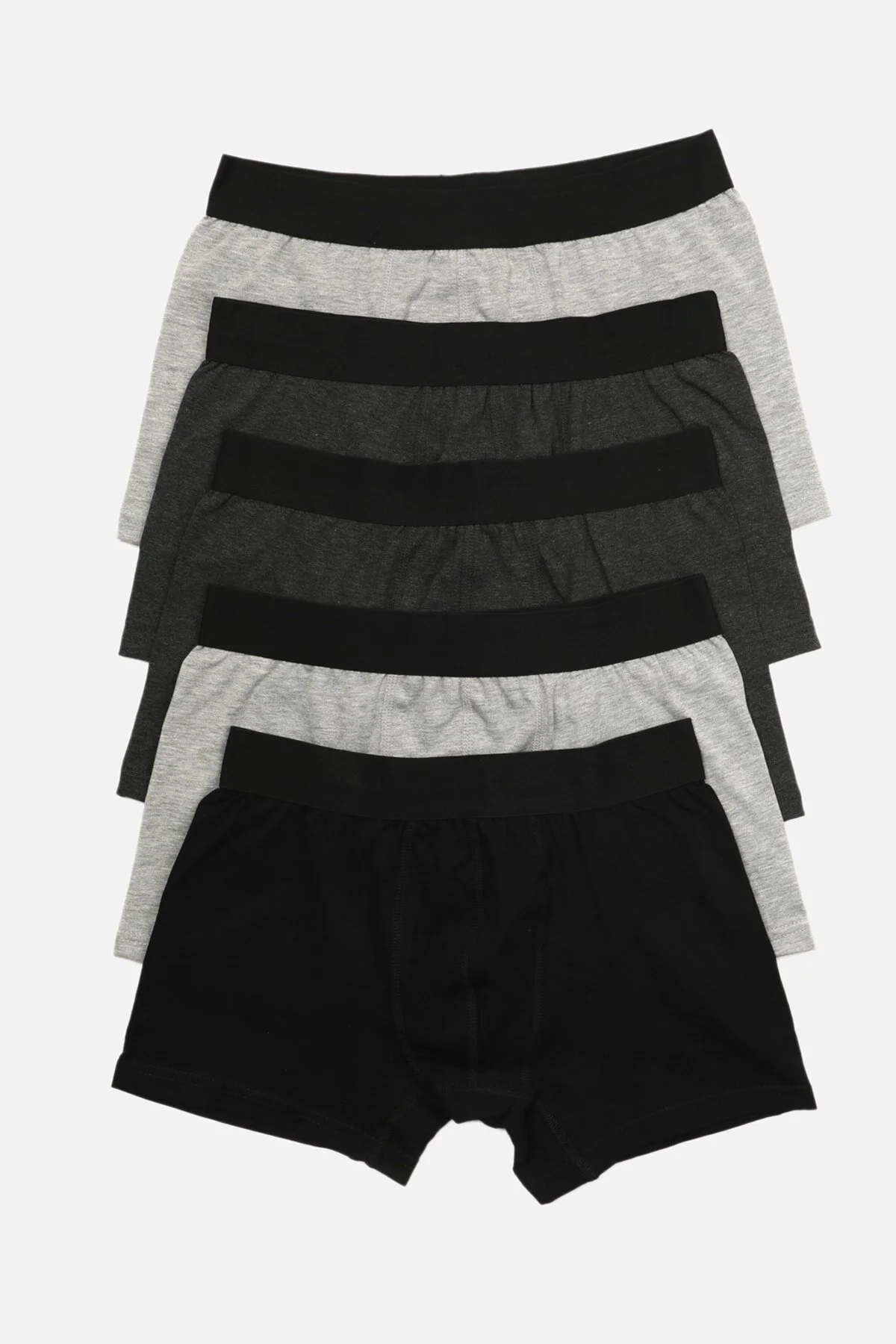 Bild von Trendyol Collection 5er-pack Schwarz-anthrazit-graue Baumwoll-boxershorts - für Herren - 2XL