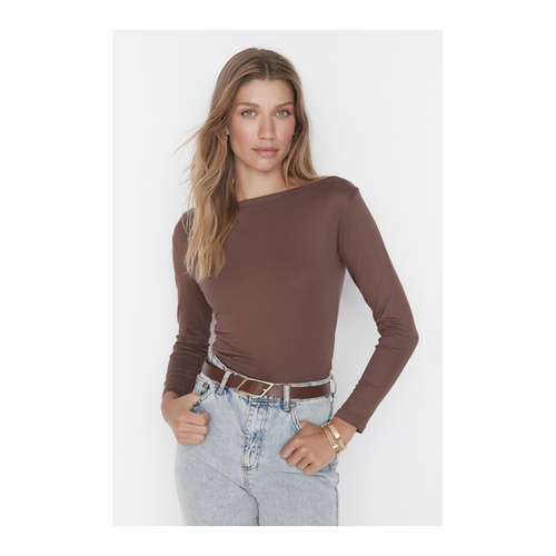 Bild von Trendyol Collection Damen Strickbluse in Braun – XL