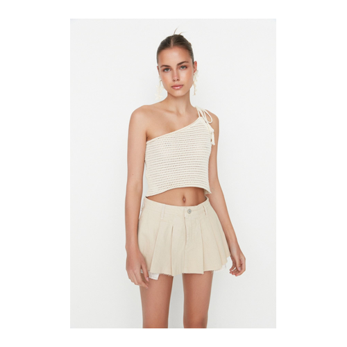 Bild von Trendyol Collection Mini-Jeans-Shorts-Rock in Ecru