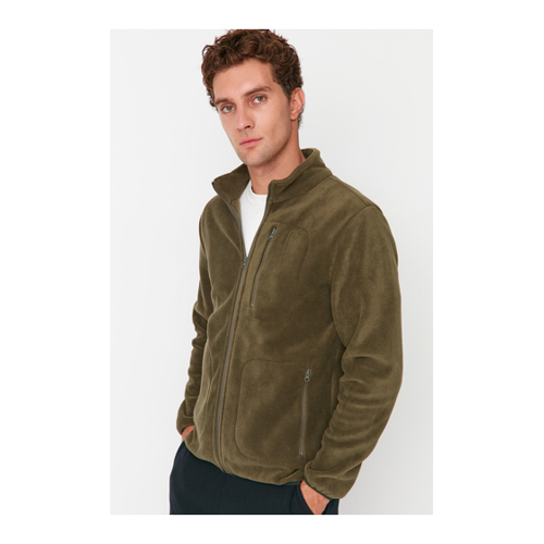 Bild von Trendyol Collection Khakifarbenes Herren Sweatshirt mit Reißverschluss