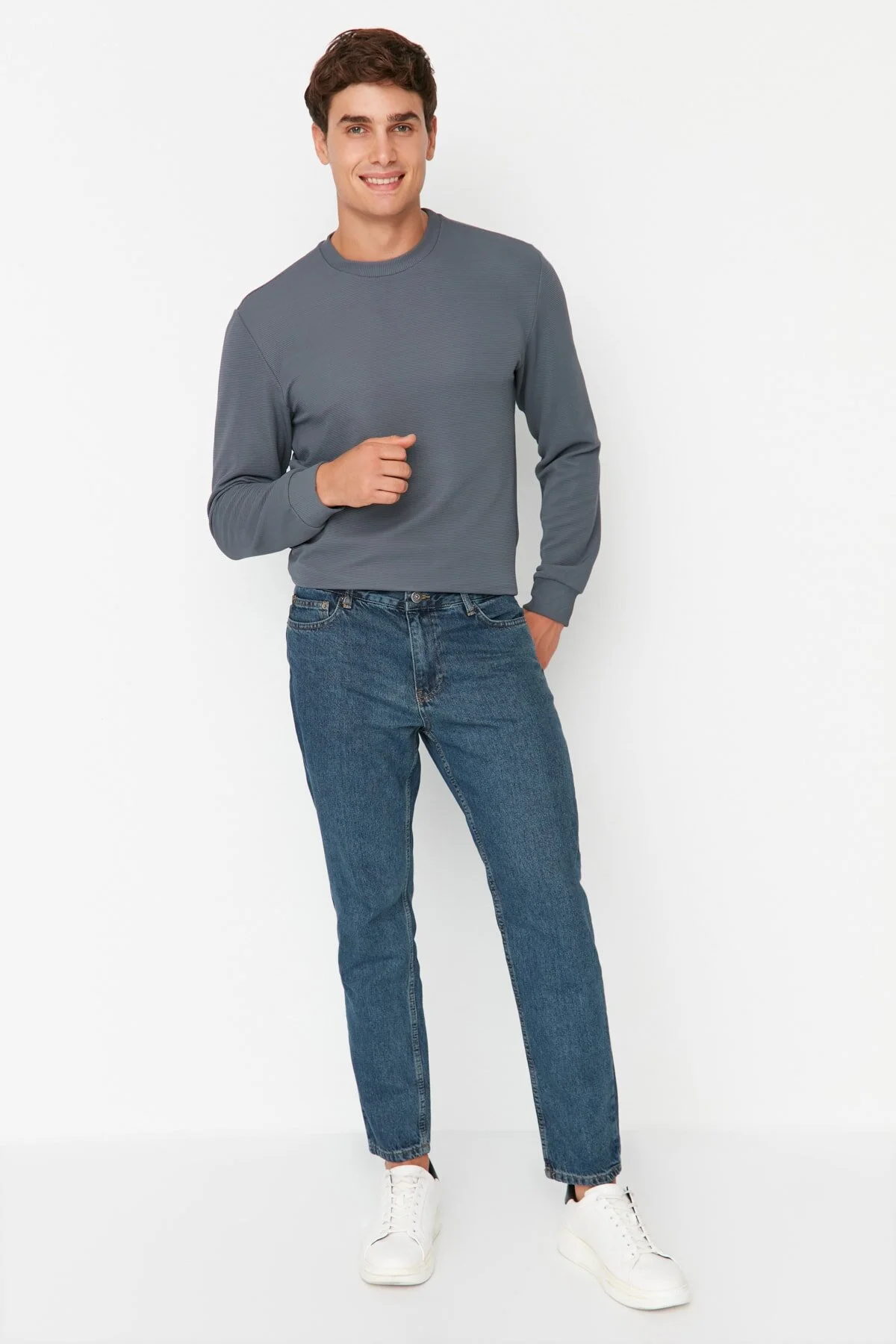 Bild von Trendyol Collection Blaubraune Boyfriendjeans Im Relaxed Fit - für Herren - 31