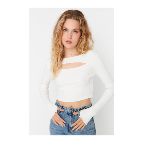 Bild von Trendyol Collection Ecrufarbene Strickbluse für Damen