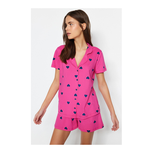Bild von Trendyol Collection Rosa Herz-Strick-Pyjama-Set für Damen