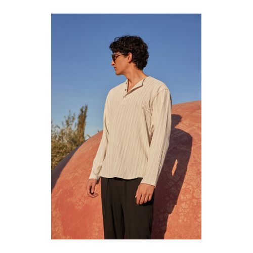 Bild von Trendyol Collection Ecrufarbenes Hemd für Herren - M