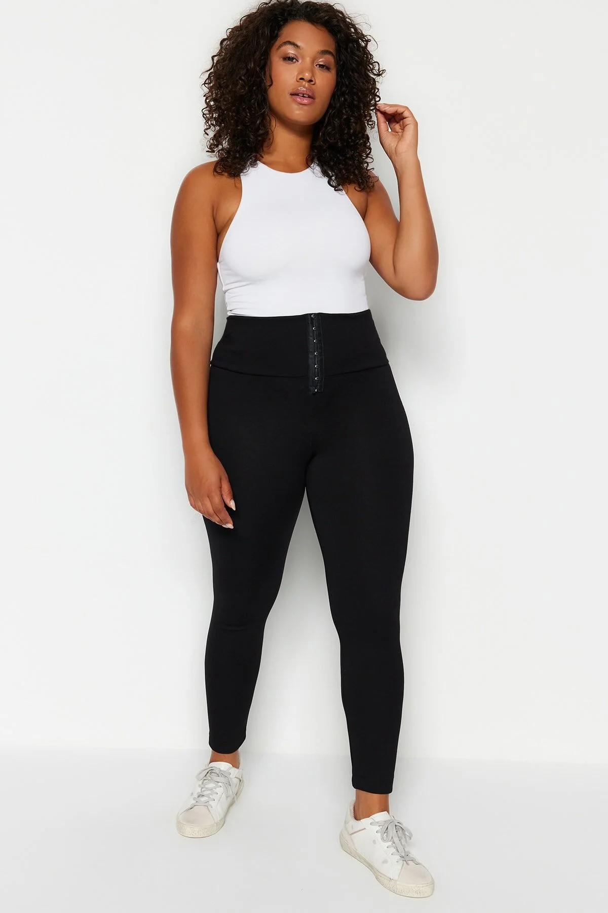Bild von Trendyol Curve Schwarze Korsett-leggings Mit Hoher Taille – Übergröße für Damen - 5XL