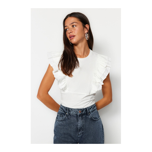 Bild von Trendyol Collection Weiße Detaillierte Strickbluse Mit Stickerei für Damen - XL