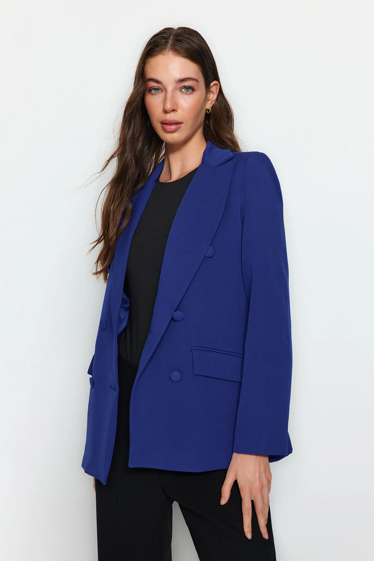 Bild von Trendyol Collection Saks Regular Gefütterter Zweireiher-blazer Aus Webstoff für Damen - 34