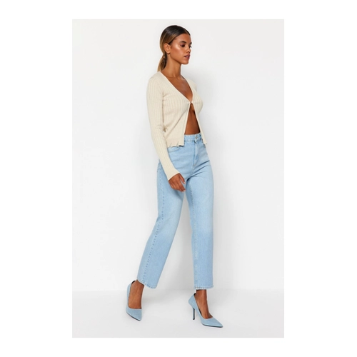 Bild von Trendyol Collection Hellblaue Gerade Jeans mit Hoher Taille
