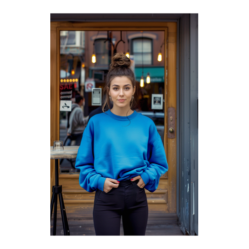 Bild von Trendyol Collection Saks Oversize Basic Rundhals Sweatshirt für Damen