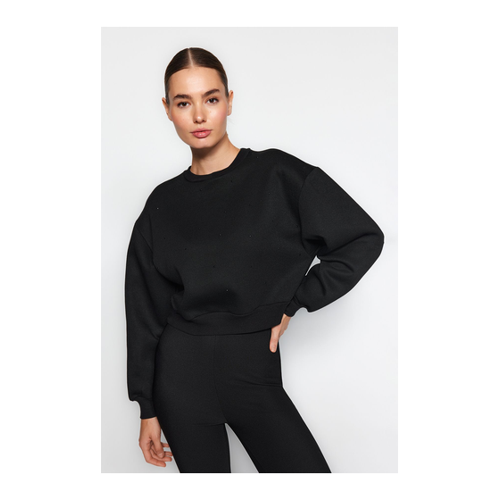 Bild von Trendyol Collection Schwarzes, Dickes Fleece-innenfutter Sweatshirt für Damen