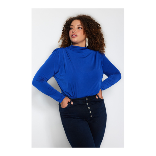 Bild von Trendyol Curve Saks-strickbluse Mit Gepolsterten Ärmeln für Damen - 3XL