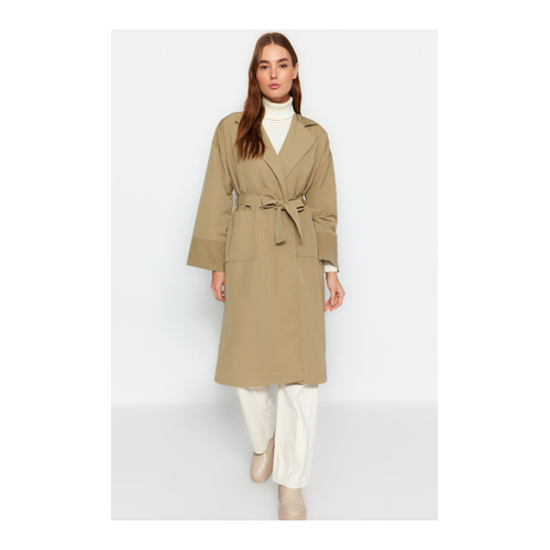 Bild von Trendyol Collection Hellkhakifarbener, Übergroßer Trenchcoat für Damen