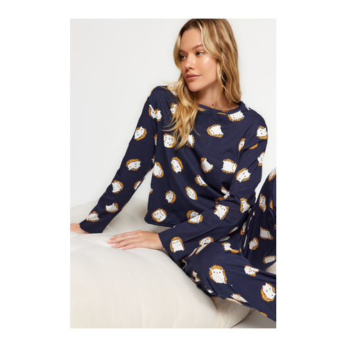 Bild von Trendyol Collection Marineblaues Pyjama-Set für Damen