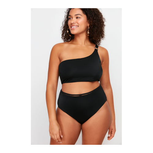 Bild von Trendyol Curve Schwarzes Bikinihöschen Mit Hoher Taille - für Damen - Größe 44