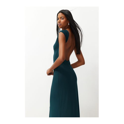 Bild von Trendyol Collection Smaragdgrünes Rückenfreies Maxi-Strickkleid für Damen