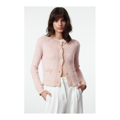 Bild von Trendyol Collection Weich Strukturierter Puder-Crop-Strick-Cardigan für Damen