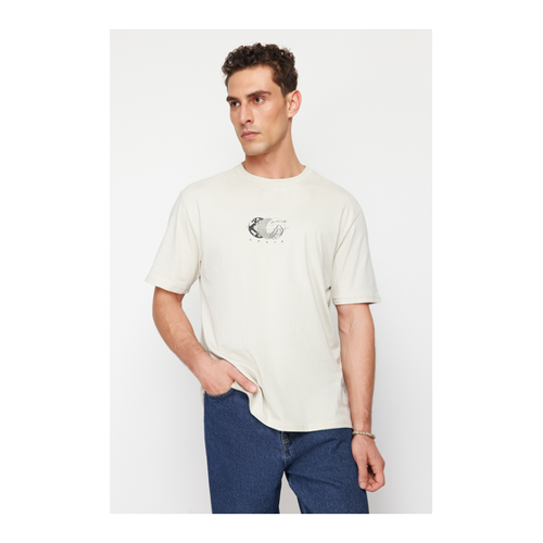 Bild von Trendyol Collection Bedrucktes Baumwoll-T-Shirt für Herren