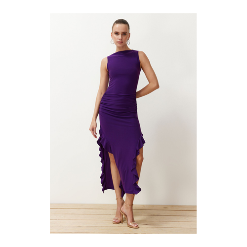 Bild von Elegantes Lila Ärmelloses Sandy-maxi-bleistiftkleid für Damen