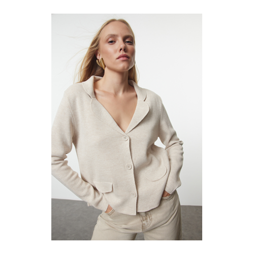 Bild von Trendyol Collection Beige Strickcardigan für Damen im Jackenlook